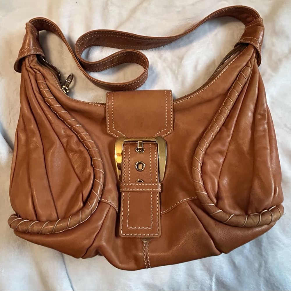 Celine Leather Hobo Shoulder Bag